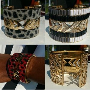 Cuff Bracelet with Gold Detailis